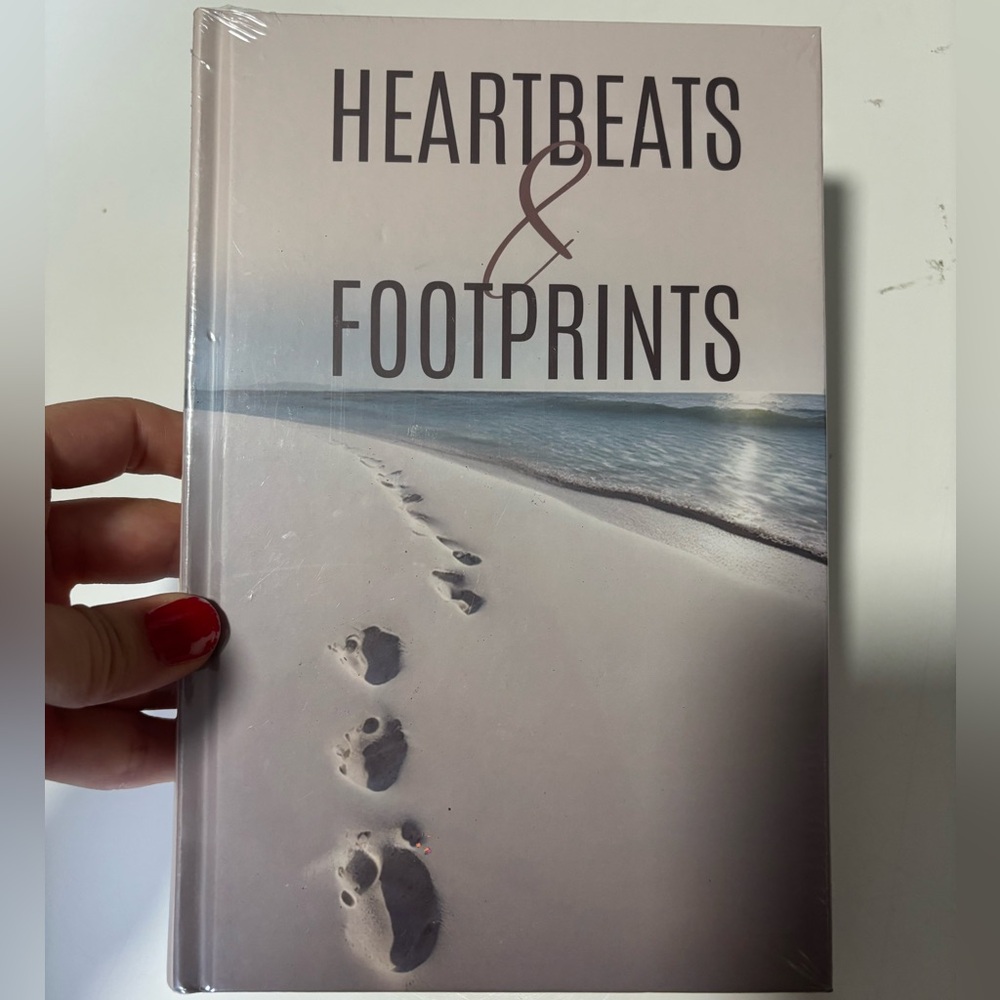 Decorative Book for Home Decor Heartbeats and Footprints‎ hardcover